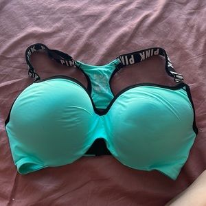 Teal, PINK, push up bra